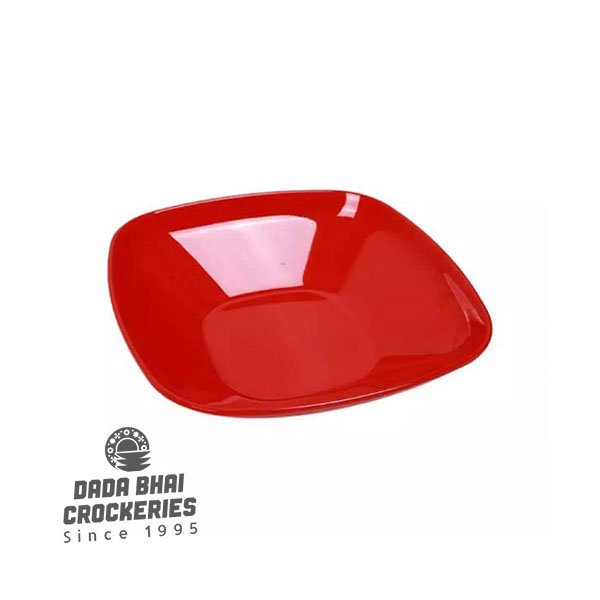 Square Deep Bowl 3pcs Set - Red