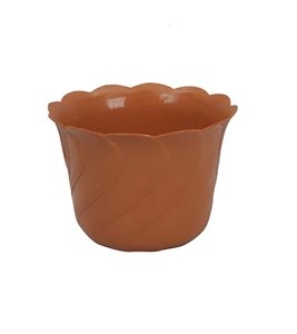 TEL Plastic Flower Tub Brown