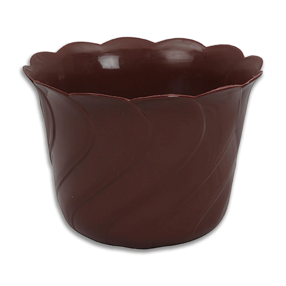 TEL Plastic Flower Tub Dark-Brown