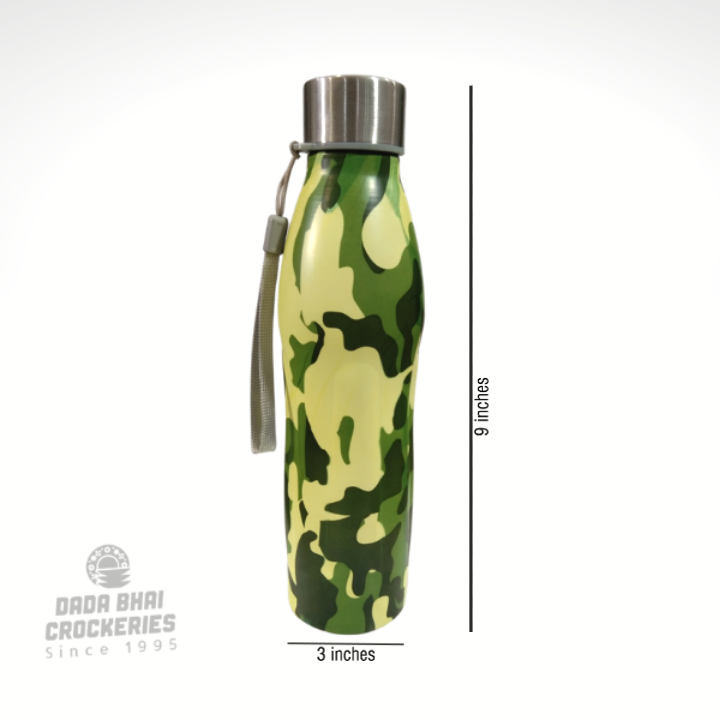 Stainless Steel Sport Water Bottle-Military Print