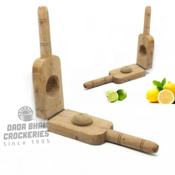 Wooden lemon squeezer