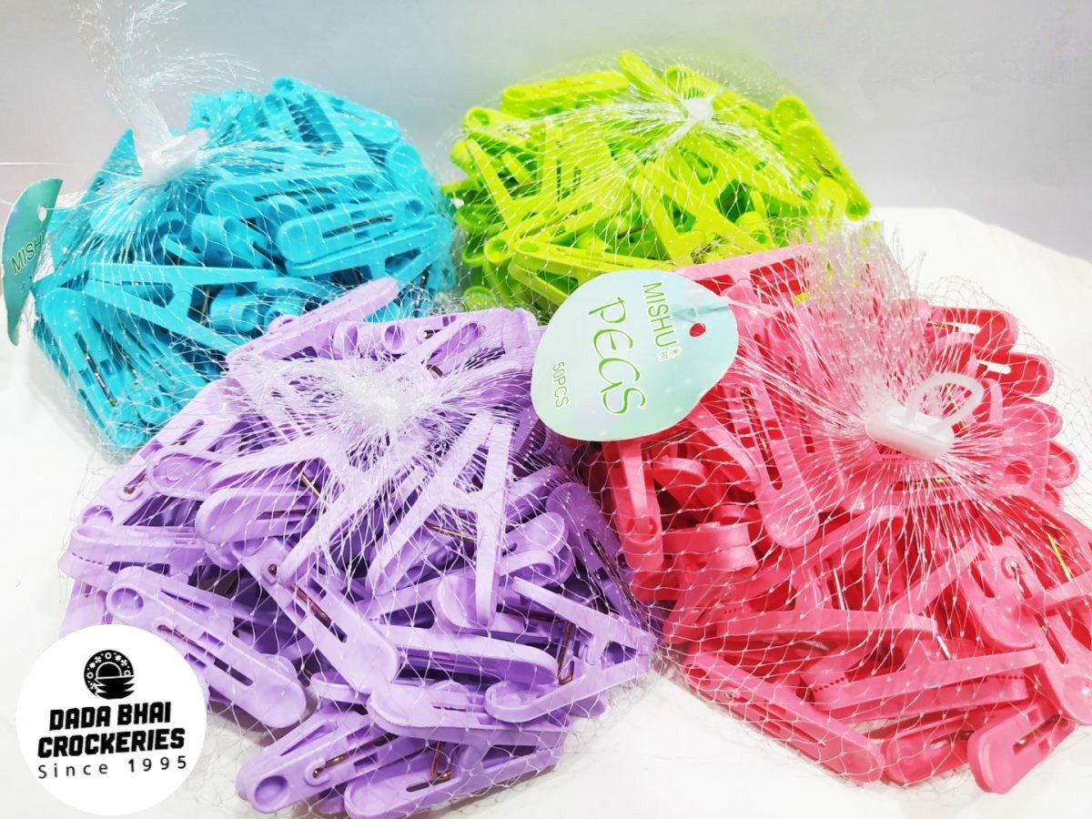 Cloth Clips 50pcs Packet-Multicolor | Mishu Pegs