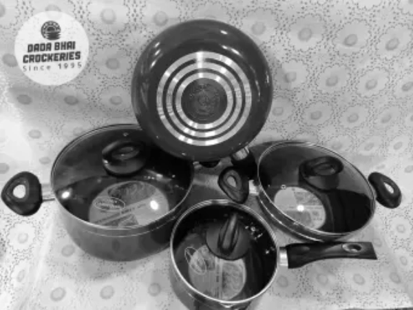 Sharif Non-Stick Cookware 9pcs Set-Black