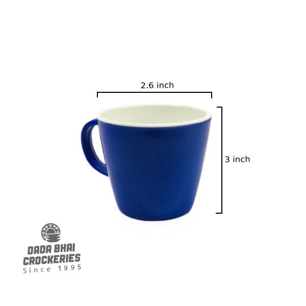 3inch Double Color Tea Cup - Blue