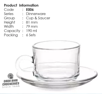 Olila-Glass-Tea-Cup-Set-6pcs-with-Saucers-E006