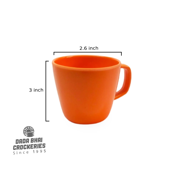 3inch Round Tea Cup - Orange