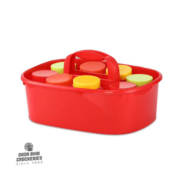 Moving Basket With Noha Spice Jar - Red