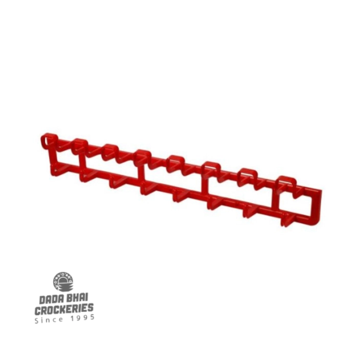 2-Step Wall Hanger 16 Hook -Red