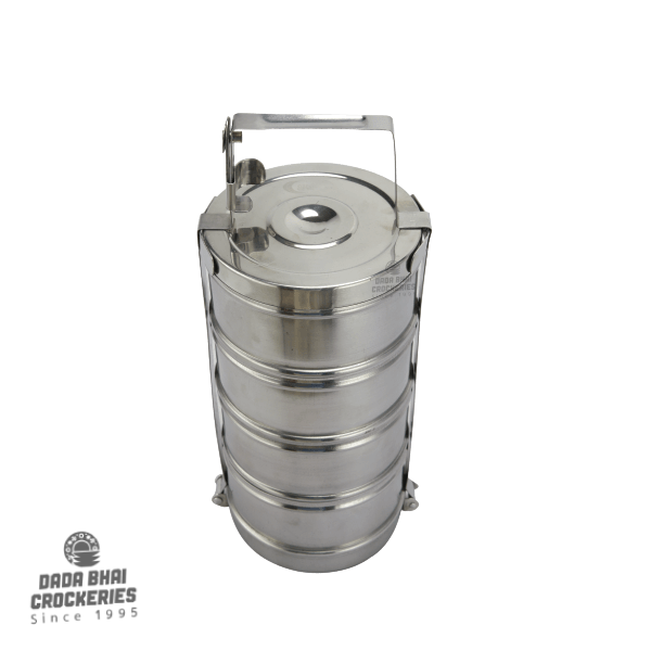 Economy Bright SS Tiffin Carrier - 4 Pot