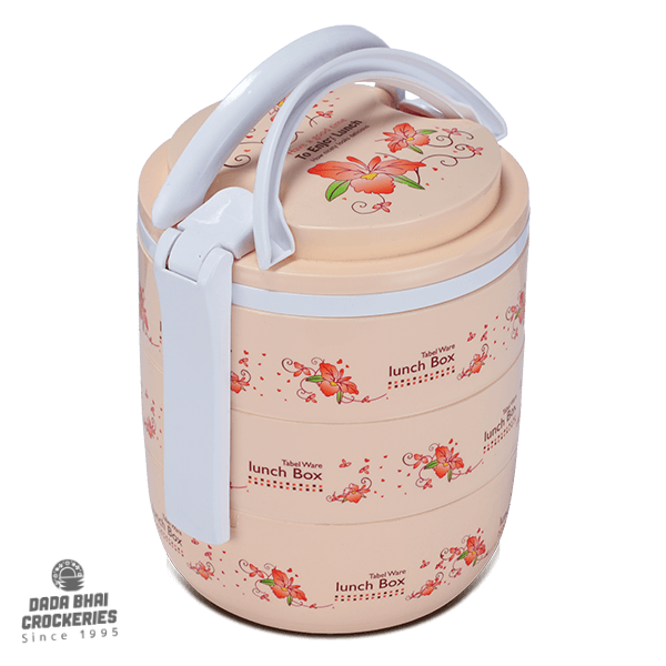Round 3 Bati Tiffin Box-Cream