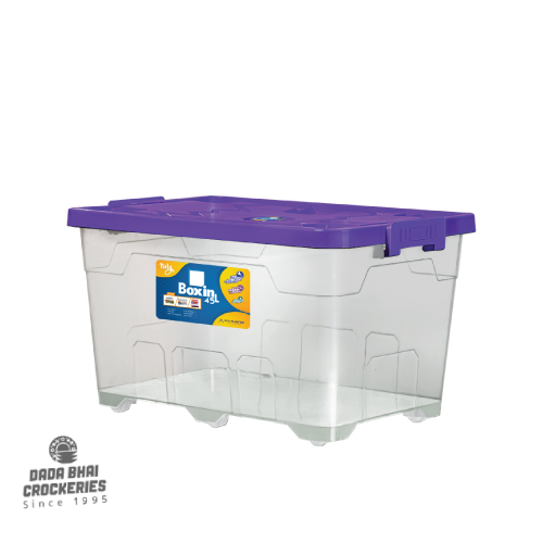 Tidy Basket Box-In Transparent Cargo Box Purple - 80L
