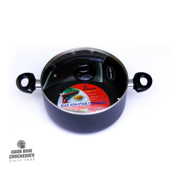 Kiam Non-Stick Casserole with Glass Lid-24cm