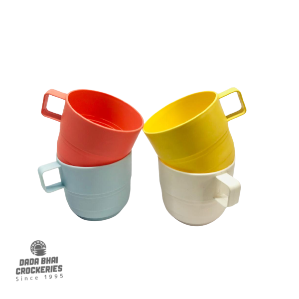 Multicolor Plastic Picnic Tea Cup - 4pcs