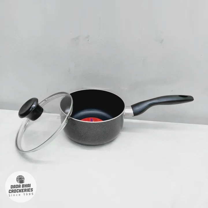 Kiam Non-stick Milk Pan with Glass Lid - 16cm