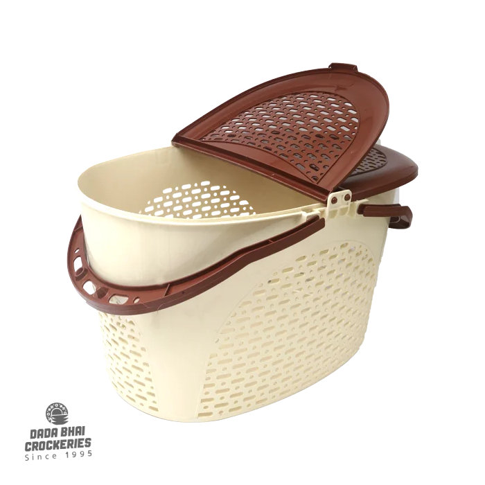 Hamko Shopping Basket - Cream & Brown | Cat Basket