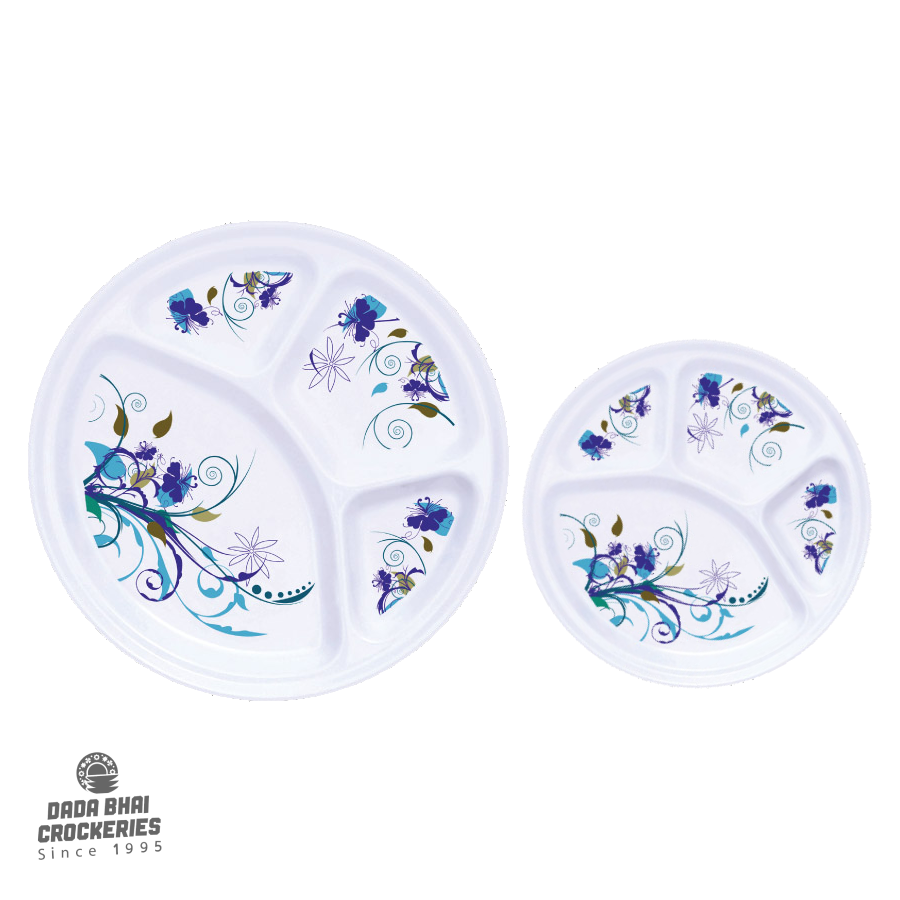 11inch 4-Section Round Fancy Plate | Sharif Melamine