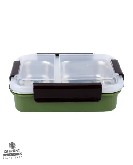 Two Part SS Tiffin Box - Green